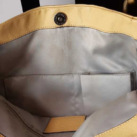 Coach Kristin Yellow Leather Hobo Shoulder Bag - Picture 9 of 16